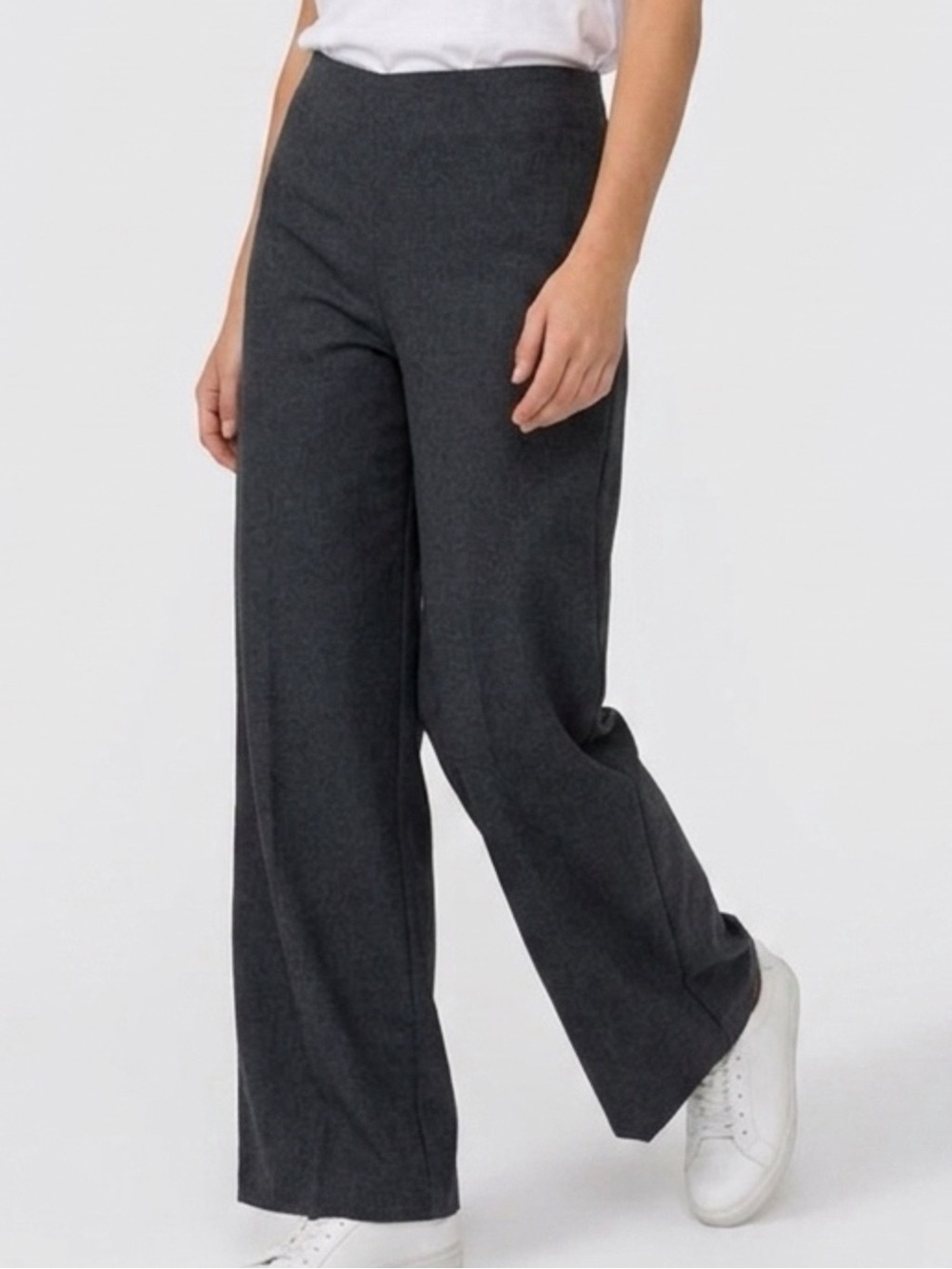 LOFT Women’s S Charcoal Herringbone Dress Pants Straight Leg Mid Rise Pockets